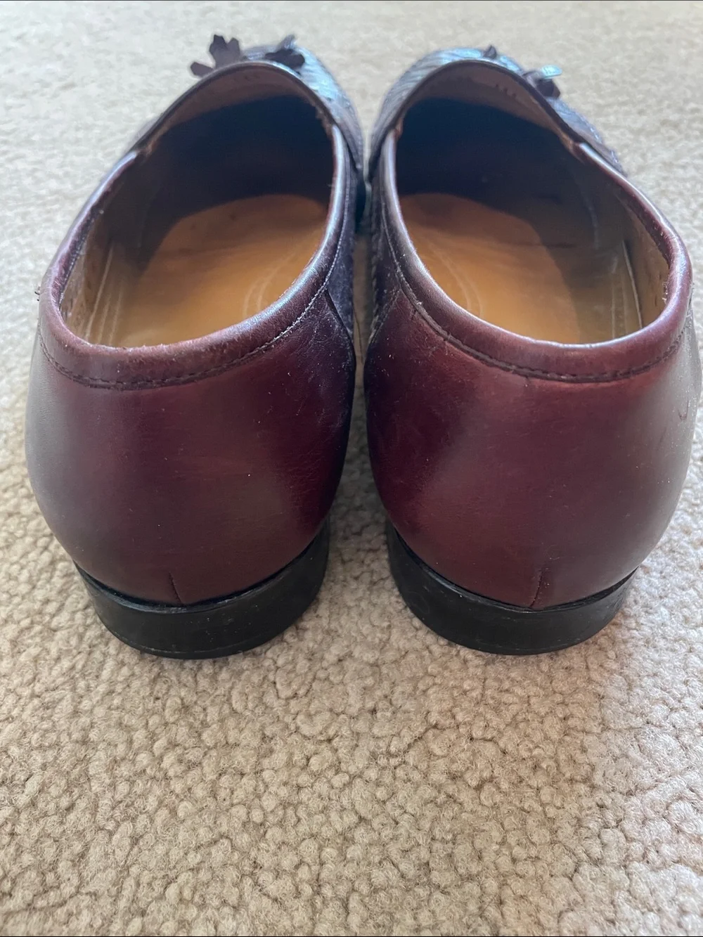 Vintage Miguel Angel Tassel Loafers in Burgundy Brown - Men